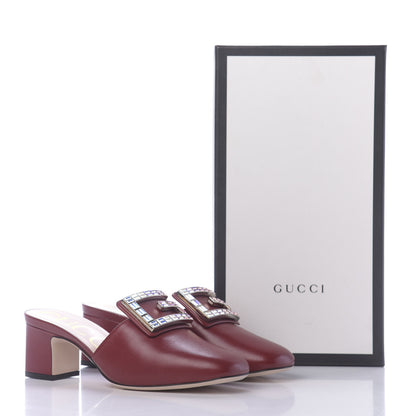 Gucci Malaga Kid Crystal Square G Madelyn Mules 36.5 Romantic Cerise 10 of 10