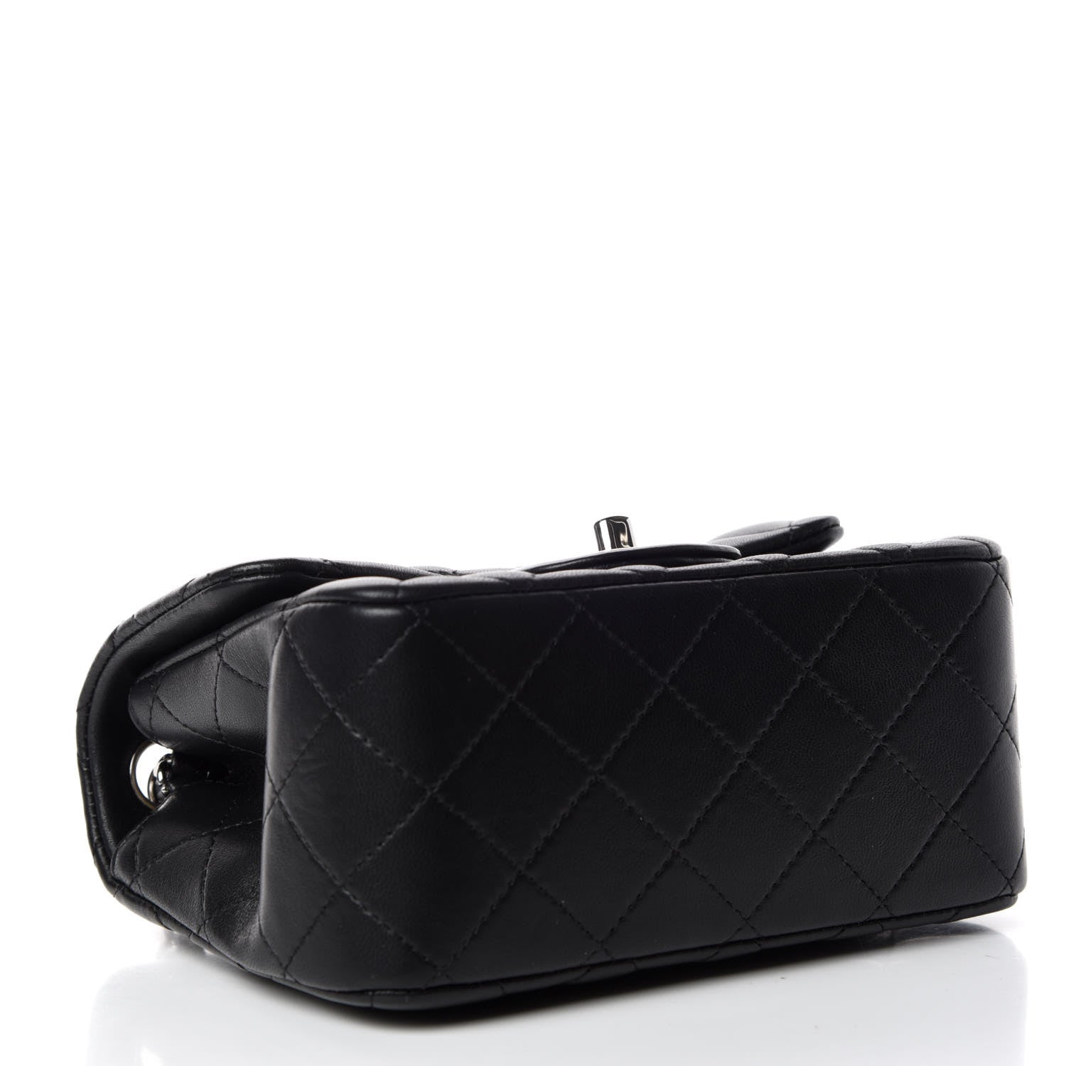 Chanel Lambskin Quilted Mini Square Flap Black 4 of 10