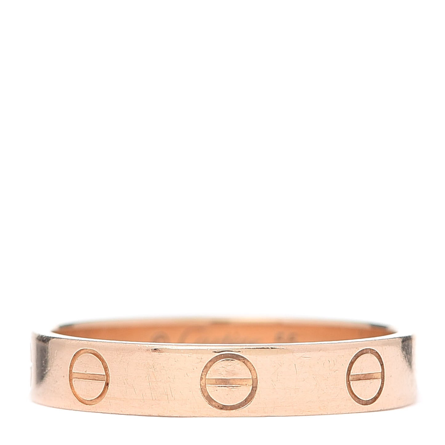 18K Pink Gold 3.5mm LOVE Wedding Band Ring 55 7.25