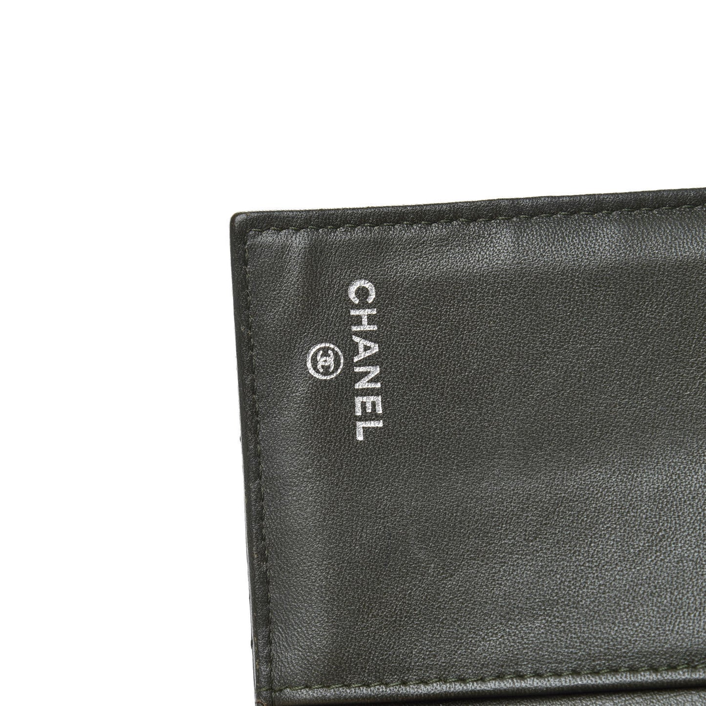 Caviar Quilted Large Flap Wallet Dark Green