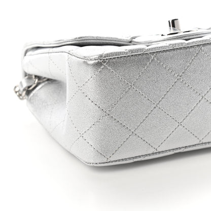 Chanel Metallic Lambskin Quilted Mini Square Flap Silver 6 of 9