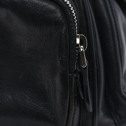 Prada Cervo Antik Easy A Foldover Pushlock Flap Shoulder Bag Black 14 of 14