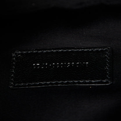 Saint Laurent Grain De Poudre Textured Mixed Matelasse Triquilt Monogram Clutch Black 7 of 11
