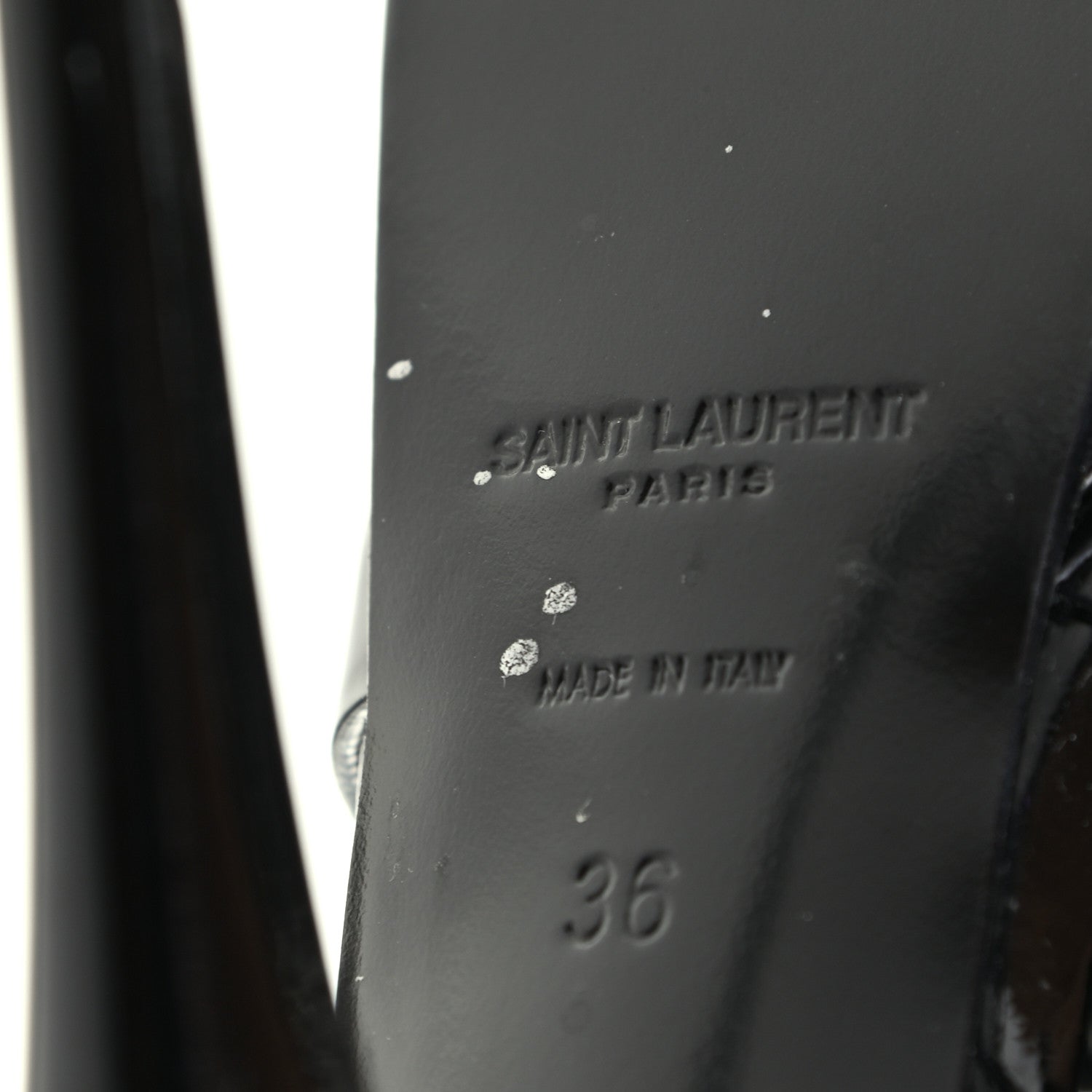 Saint Laurent Patent Tribute 105 Platform Sandals 36 Black 10 of 10