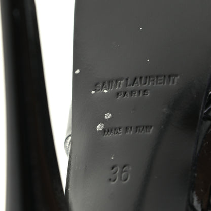 Saint Laurent Patent Tribute 105 Platform Sandals 36 Black 10 of 10
