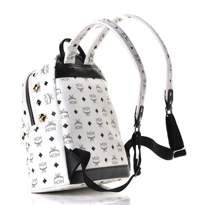 MCM Visetos Studded Small Stark M Backpack White 2 of 7