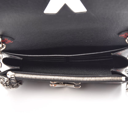 Louis Vuitton Monogram Palm Twist Chain Wallet Black White 5 of 9