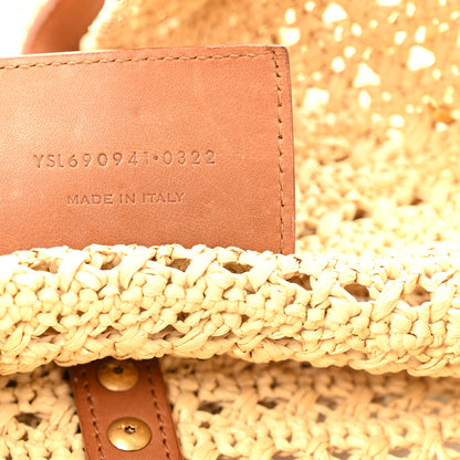 Saint Laurent Raffia Monogram Hobo Naturale 7 of 13
