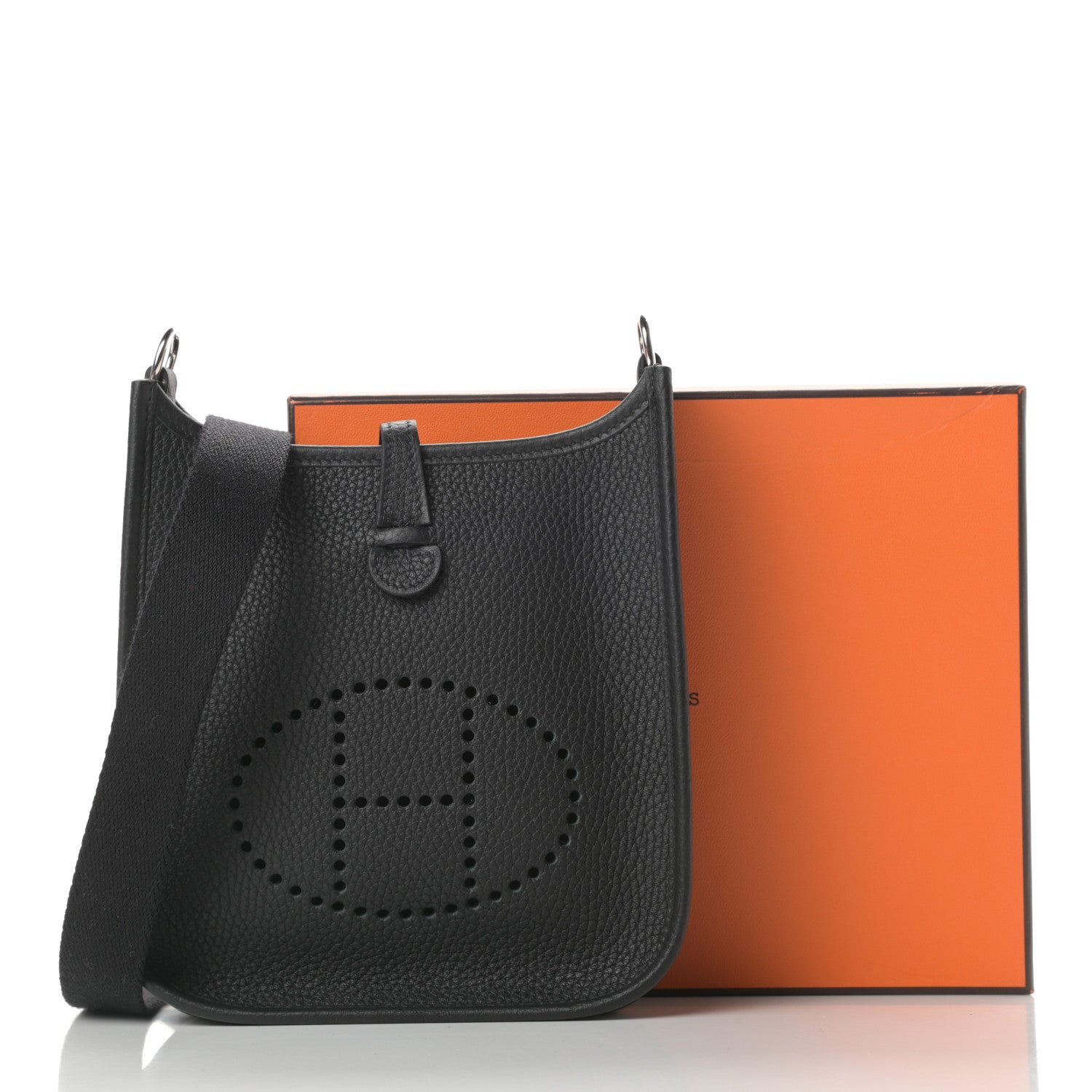 Hermes Taurillon Clemence Evelyne TPM Black 11 of 11