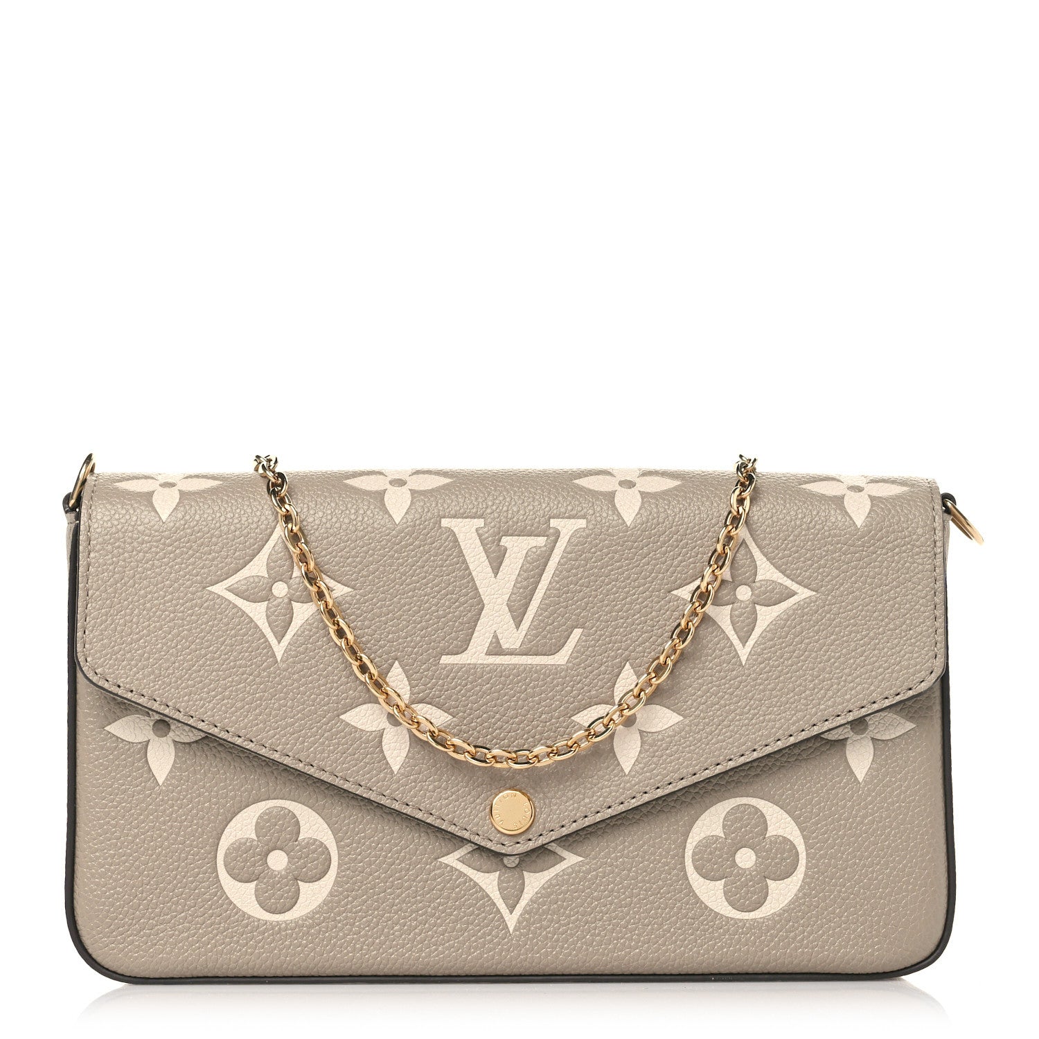 Louis Vuitton Empreinte Monogram Giant Felicie Pochette Tourterelle Creme 3 of 9