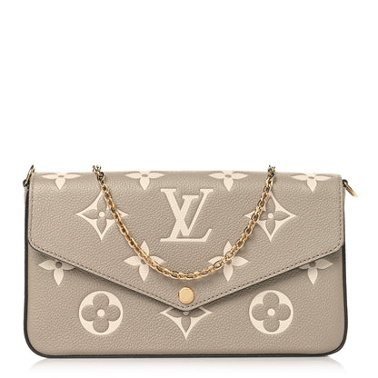 Louis Vuitton Empreinte Monogram Giant Felicie Pochette Tourterelle Creme 3 of 9