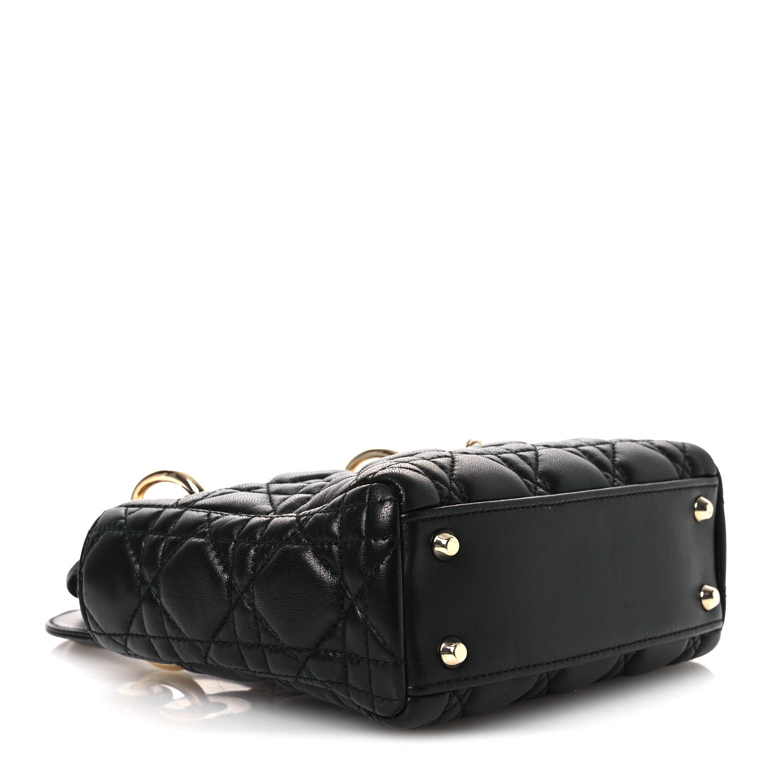 Christian Dior Lambskin Cannage Mini Lady Dior Black 4 of 13