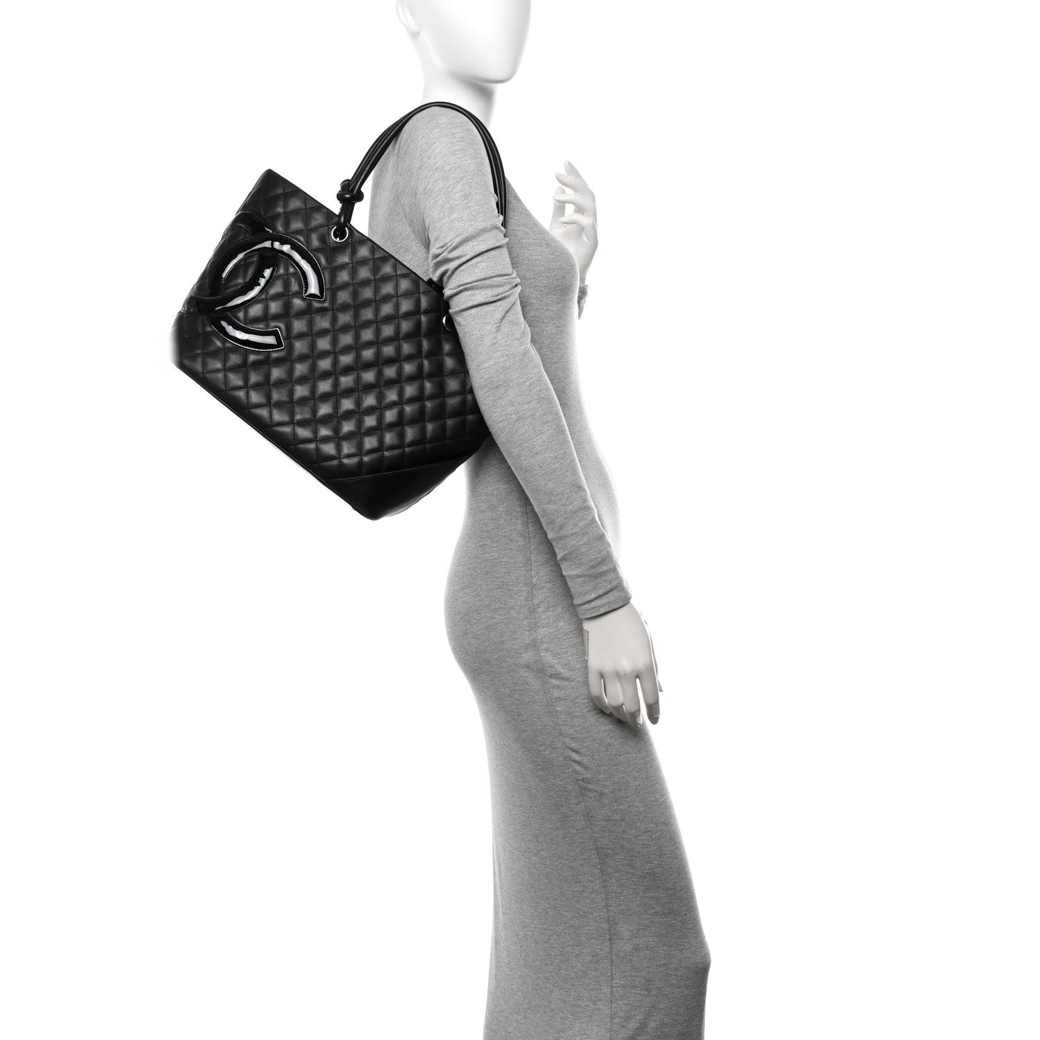 Chanel Calfskin Quilted Large Cambon Tote Black 2 of 12