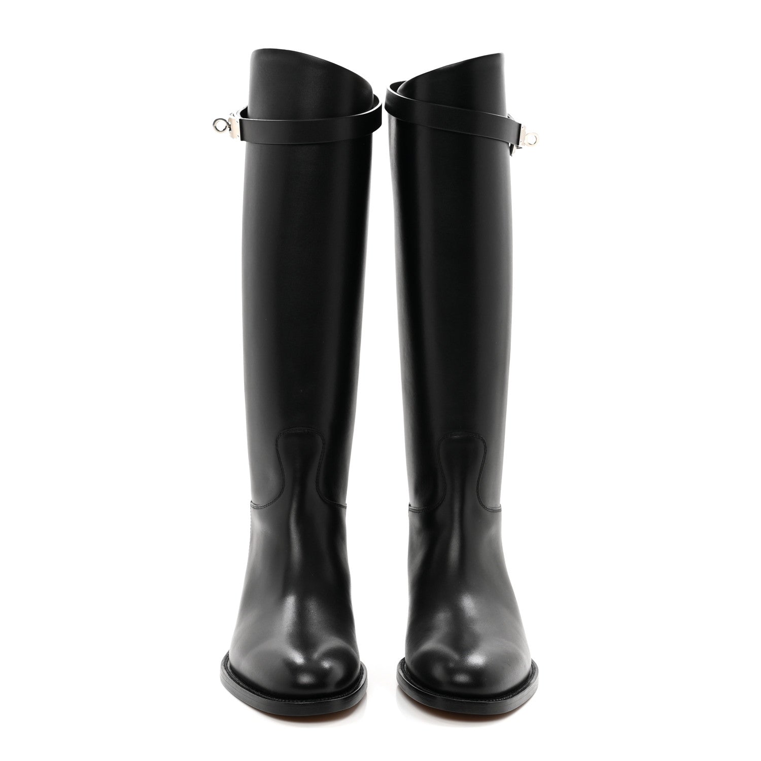 Hermes Box Kelly Jumping Boots 36 Black 2 of 9