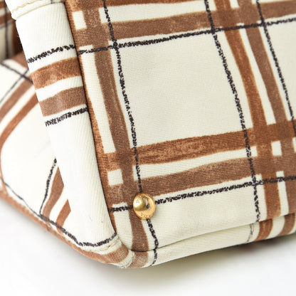 Prada Tessuto Stampato Plaid Tote Moro 15 of 25