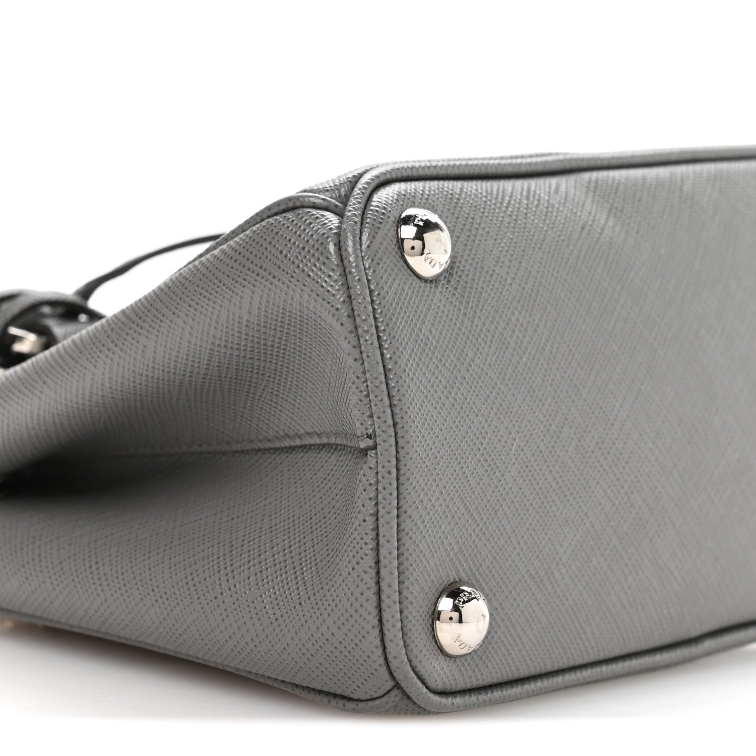 Prada Saffiano Micro Galleria Double Zip Tote Marmo 9 of 10