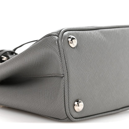 Prada Saffiano Micro Galleria Double Zip Tote Marmo 9 of 10
