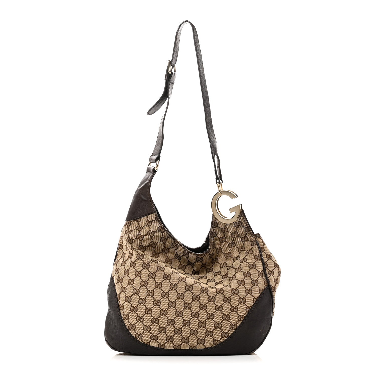 Gucci Monogram Medium Charlotte Hobo Brown 1 of 9