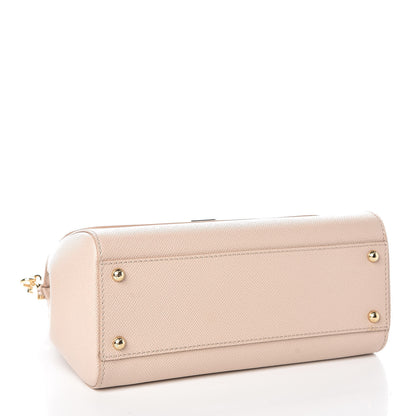 Dolce & Gabbana Dauphine Calfskin Medium Miss Sicily Satchel Rosa Carne 4 of 8