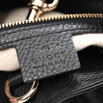 Gucci Pebbled Calfskin Medium Soho Chain Shoulder Bag Black 6 of 10