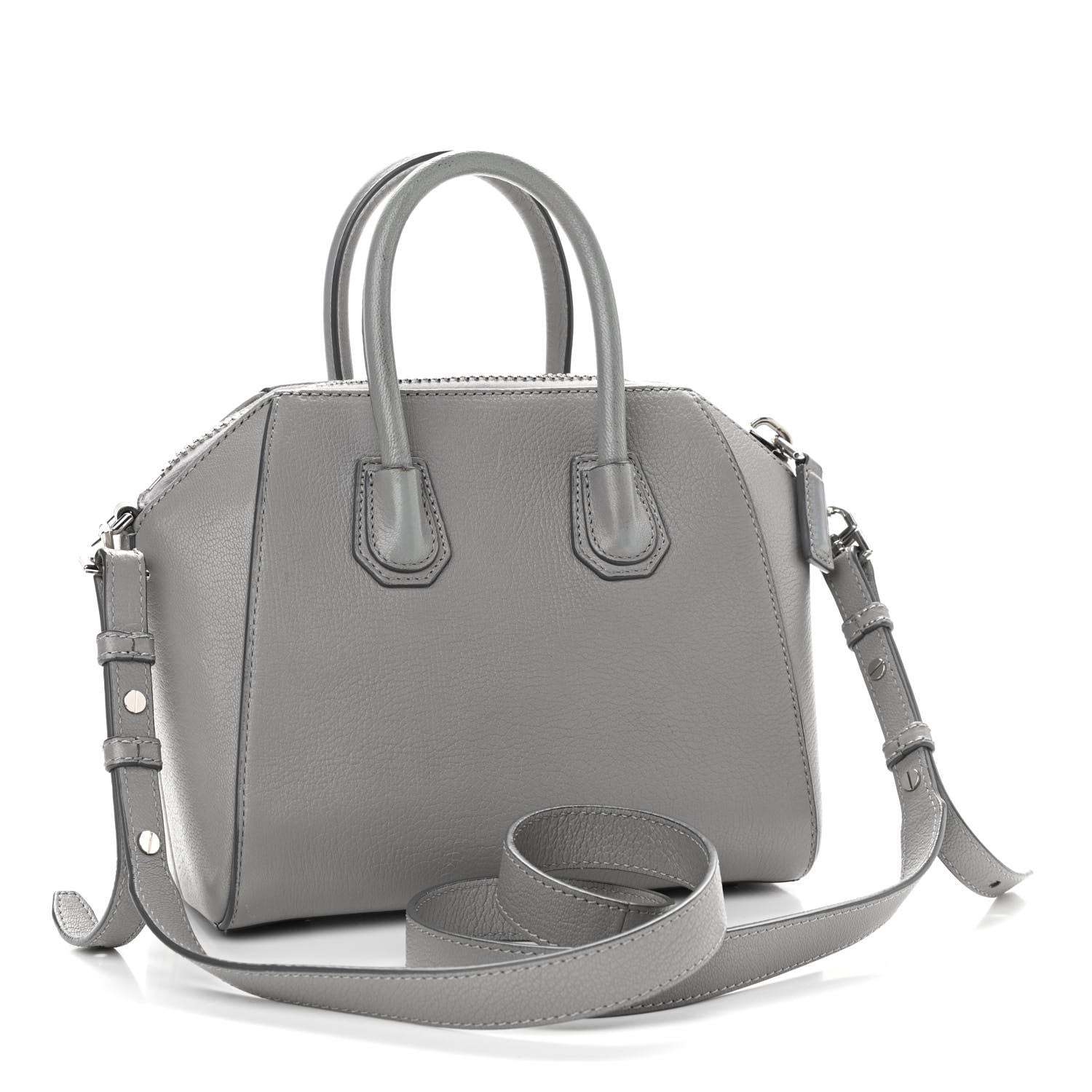 Givenchy Sugar Goatskin Mini Antigona Pearl Grey 3 of 12