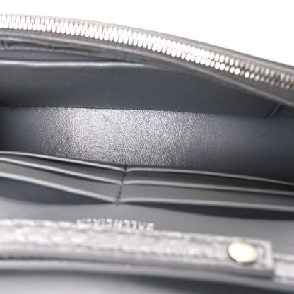 Balenciaga Shiny Calfskin Crocodile Embossed Hourglass Chain Bag Balenciaga Steel Grey 5 of 10