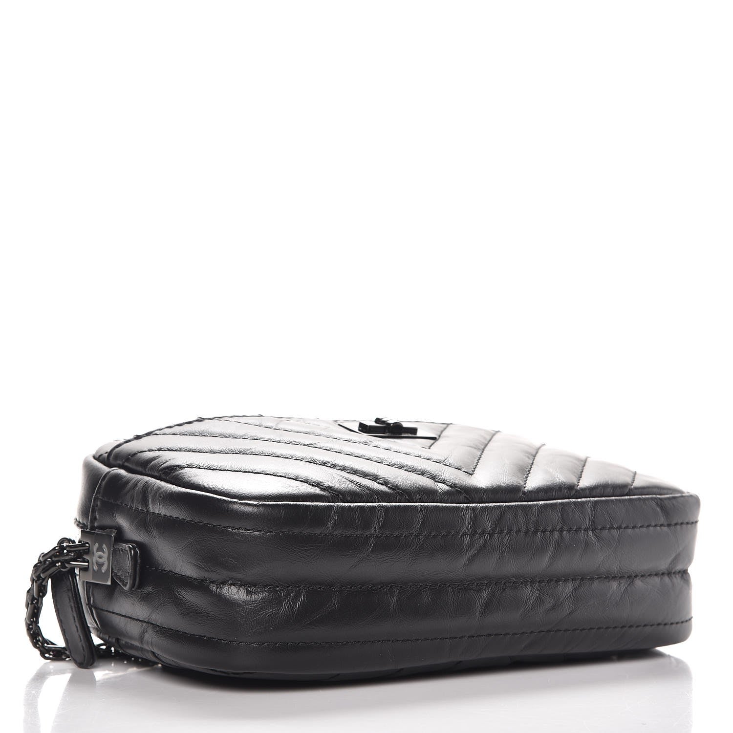 Chanel Aged Calfskin Chevron Mini Reissue Camera Case So Black 4 of 8