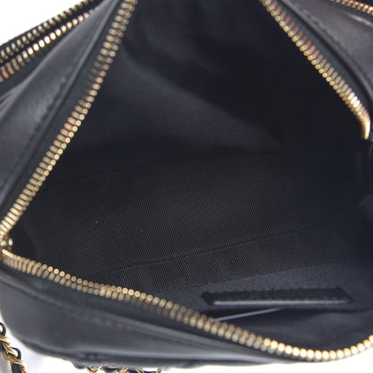 Chanel Calfskin Quilted Day Trips Camera Case Black 5 of 10