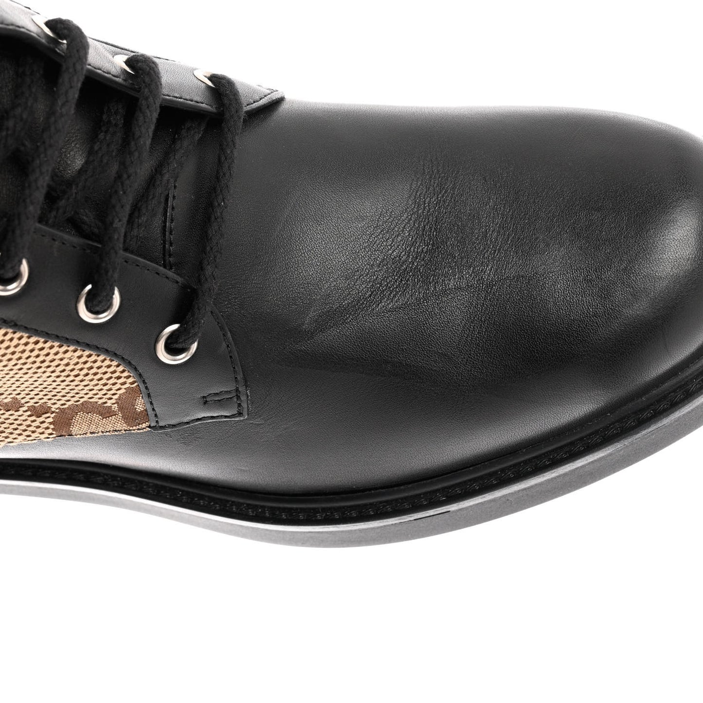 Flores Calfskin Monogram Maxi GG Nappa Matelasse Double G 40mm Ankle Boots 40 Black Camel Ebony