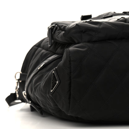 Prada Nylon Tessuto Impuntu Quilted Messenger Bag Black 7 of 8