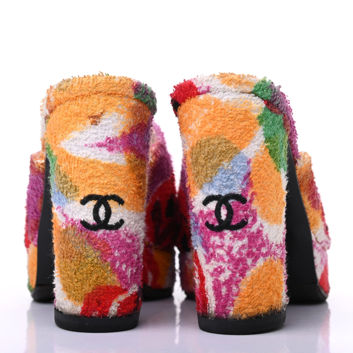 Chanel Terry Cloth CC Sandal Mule 36.5 Multicolor 6 of 9