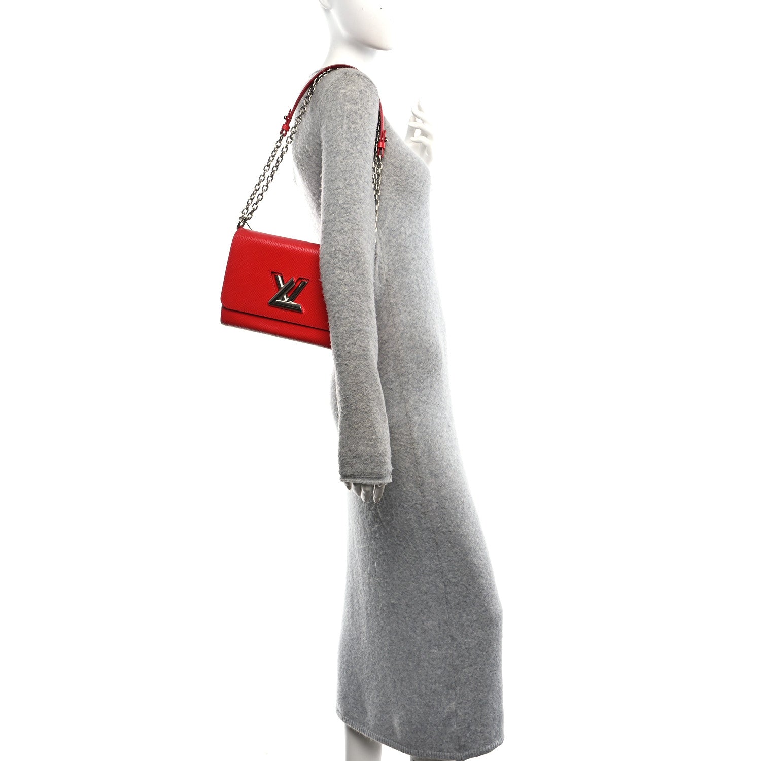 Louis Vuitton Epi Twist Shoulder Bag MM Coquelicot 2 of 11