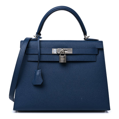 Hermes Epsom Kelly Sellier 28 Bleu De Malte 1 of 17