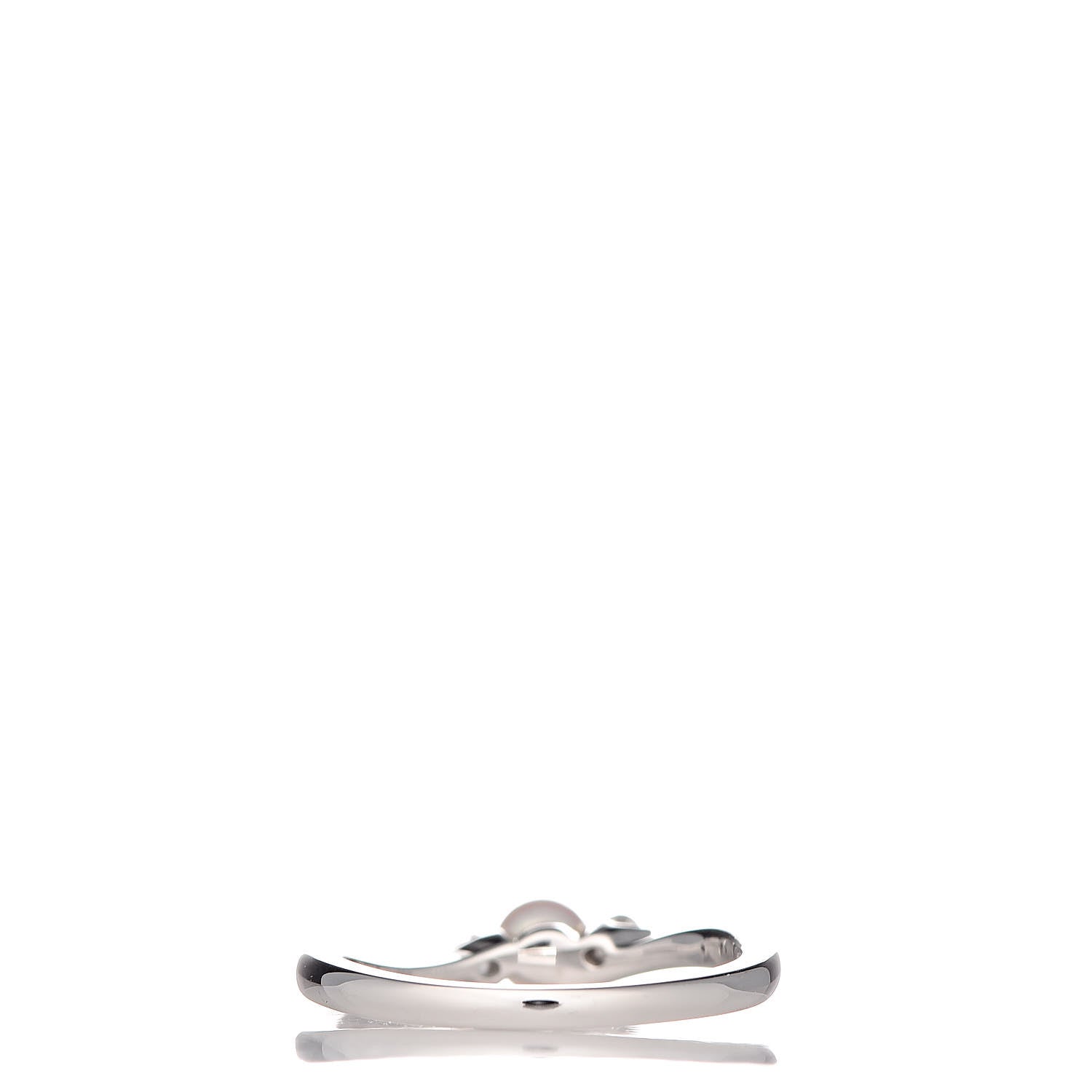 Mikimoto 18K White Gold Diamond Akoya Pearl 4mm Ring 49 5 4 of 5