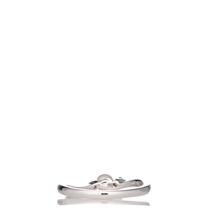 Mikimoto 18K White Gold Diamond Akoya Pearl 4mm Ring 49 5 4 of 5