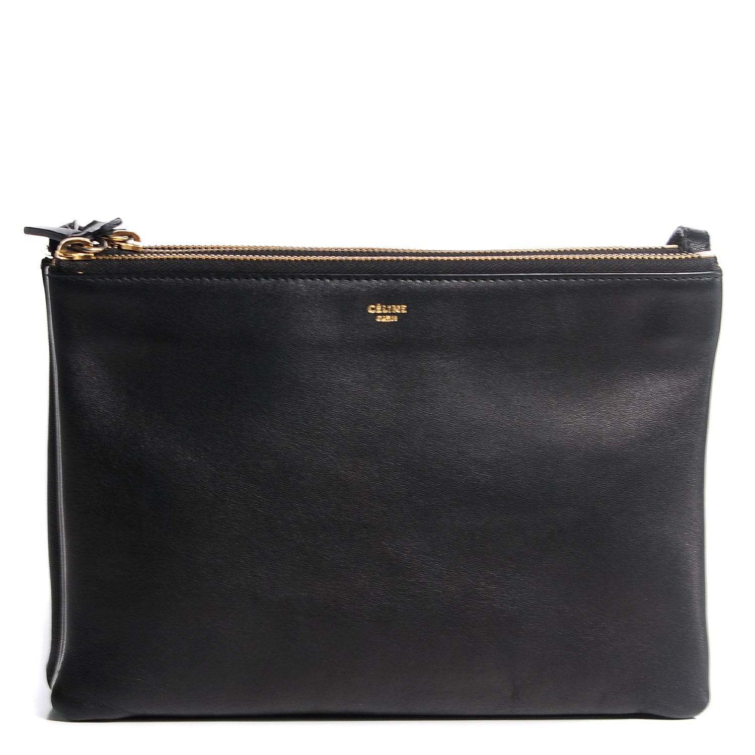 Celine Lambskin Large Trio Crossbody Bag Black 1 of 8