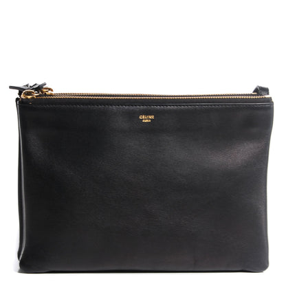 Celine Lambskin Large Trio Crossbody Bag Black 1 of 8