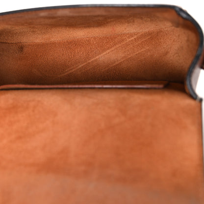 Celine Smooth Calfskin Cuir Triomphe Embroidered Folco Crossbody Bag Tan 5 of 10