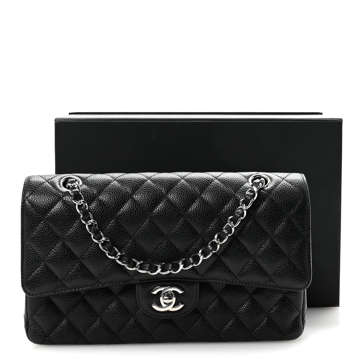 Chanel Caviar Quilted Medium Double Flap Black 11 of 11