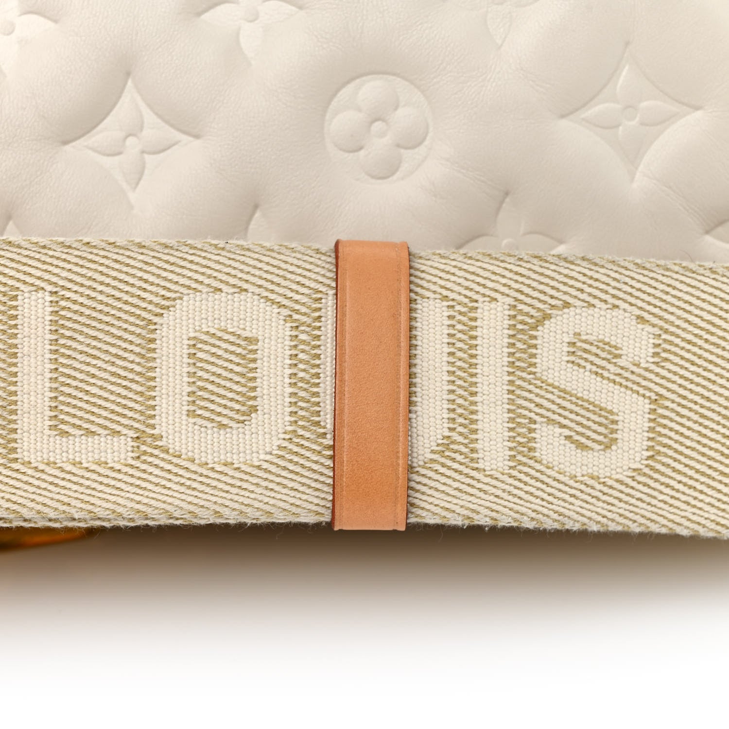 Louis Vuitton Lambskin Embossed Monogram Coussin PM Beige Cream 18 of 18