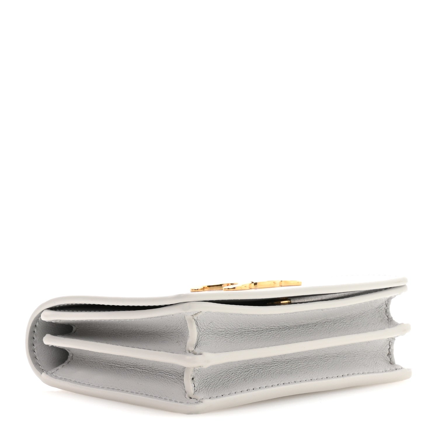 Celine Shiny Calfskin Triomphe Business Card Holder Cloudy Grey 4 of 9