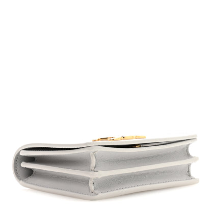 Celine Shiny Calfskin Triomphe Business Card Holder Cloudy Grey 4 of 9