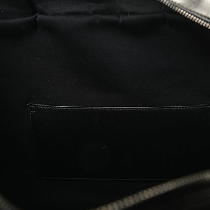 Saint Laurent Calfskin Miles Logo Bowler Duffel Bag Black 14 of 15