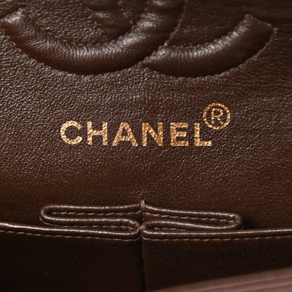 Chanel Lambskin Quilted Small Double Flap Dark Brown 6 of 17