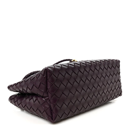 Bottega Veneta Nappa Intrecciato Small East West Andiamo Shoulder Bag Dark Mystic 4 of 12