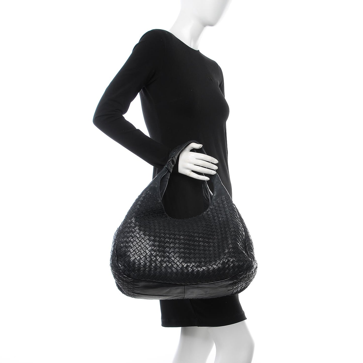 Nappa Intrecciato Large Campana Black