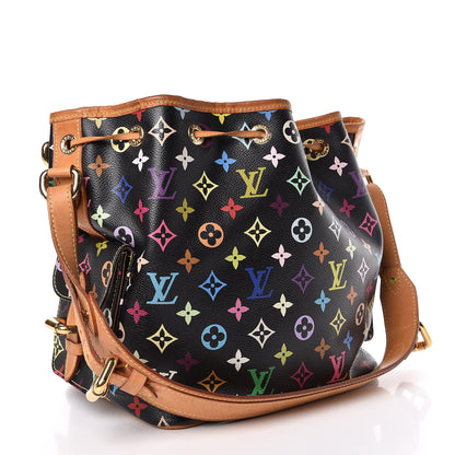 Louis Vuitton Monogram Multicolor Petit Noe Black 3 of 16