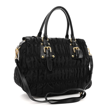 Prada Tessuto Nylon Gaufre Tote Black 3 of 14