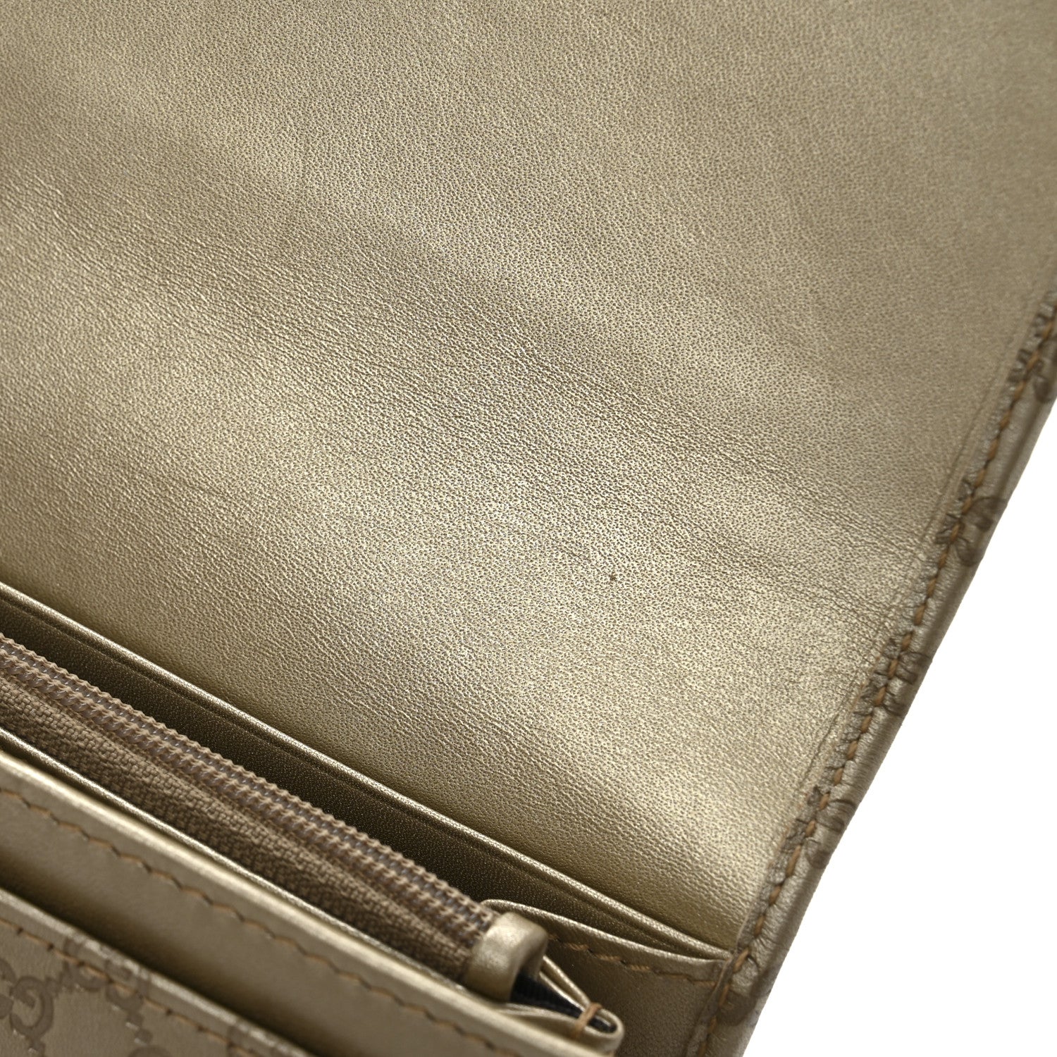 Gucci Metallic Microguccissima Bow Continental Wallet Golden Beige 8 of 11