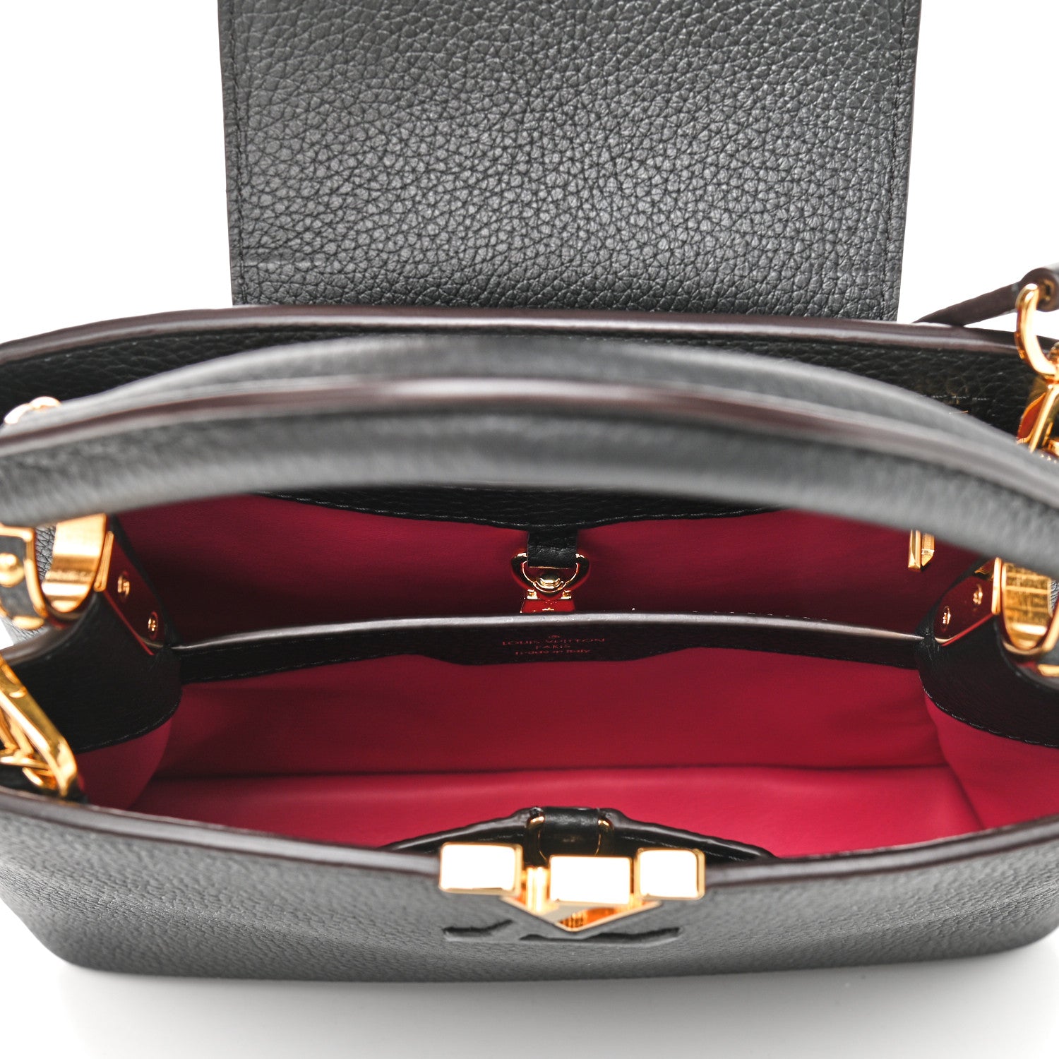 Louis Vuitton Taurillon Capucines BB Black 5 of 9